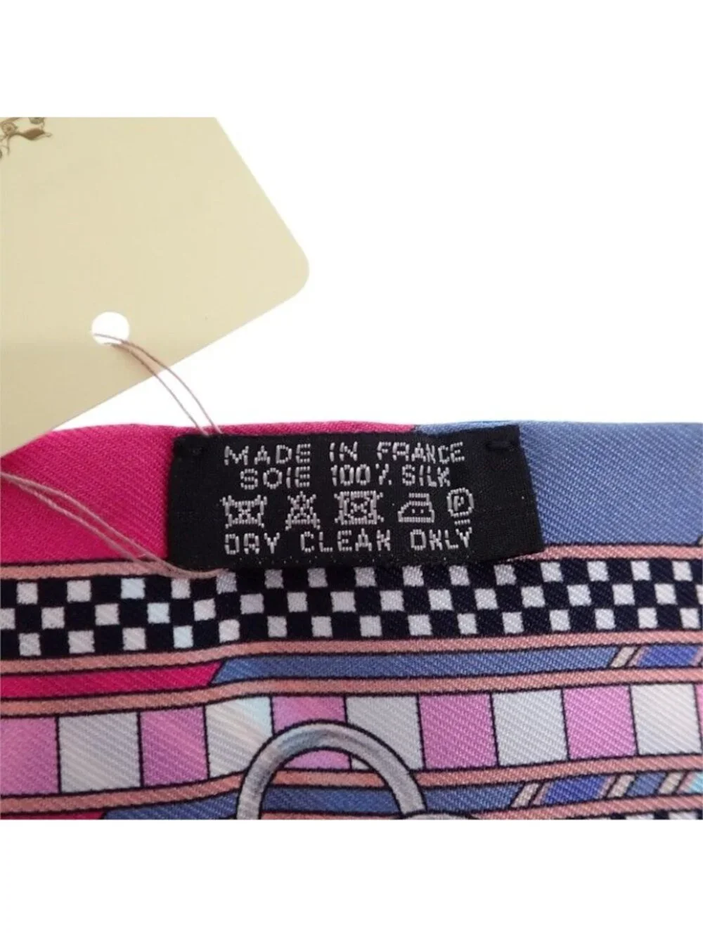 Hermes Twilly Brides Et Gray Bridle and Charm Scarf Silk Multicolor Blue